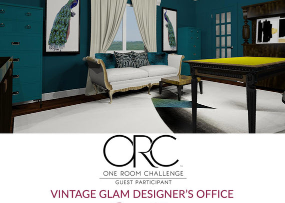 Spring 2018 One Room Challenge / The Reveal / Vintage Glam Designer's Office
