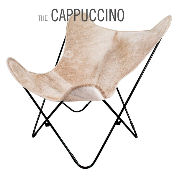 Cappuccino Cowhide Butterfly Leather Chair