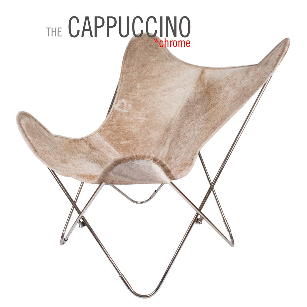 Cappuccino Cowhide Butterfly Leather Chair