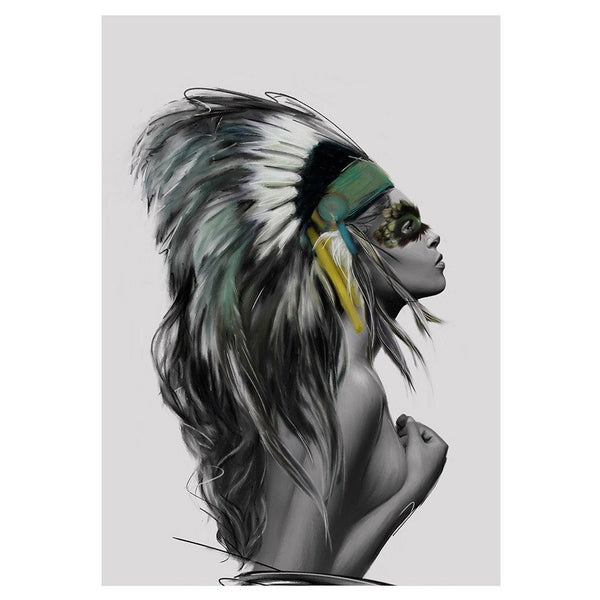 Headdress Art Print by Linn Wold