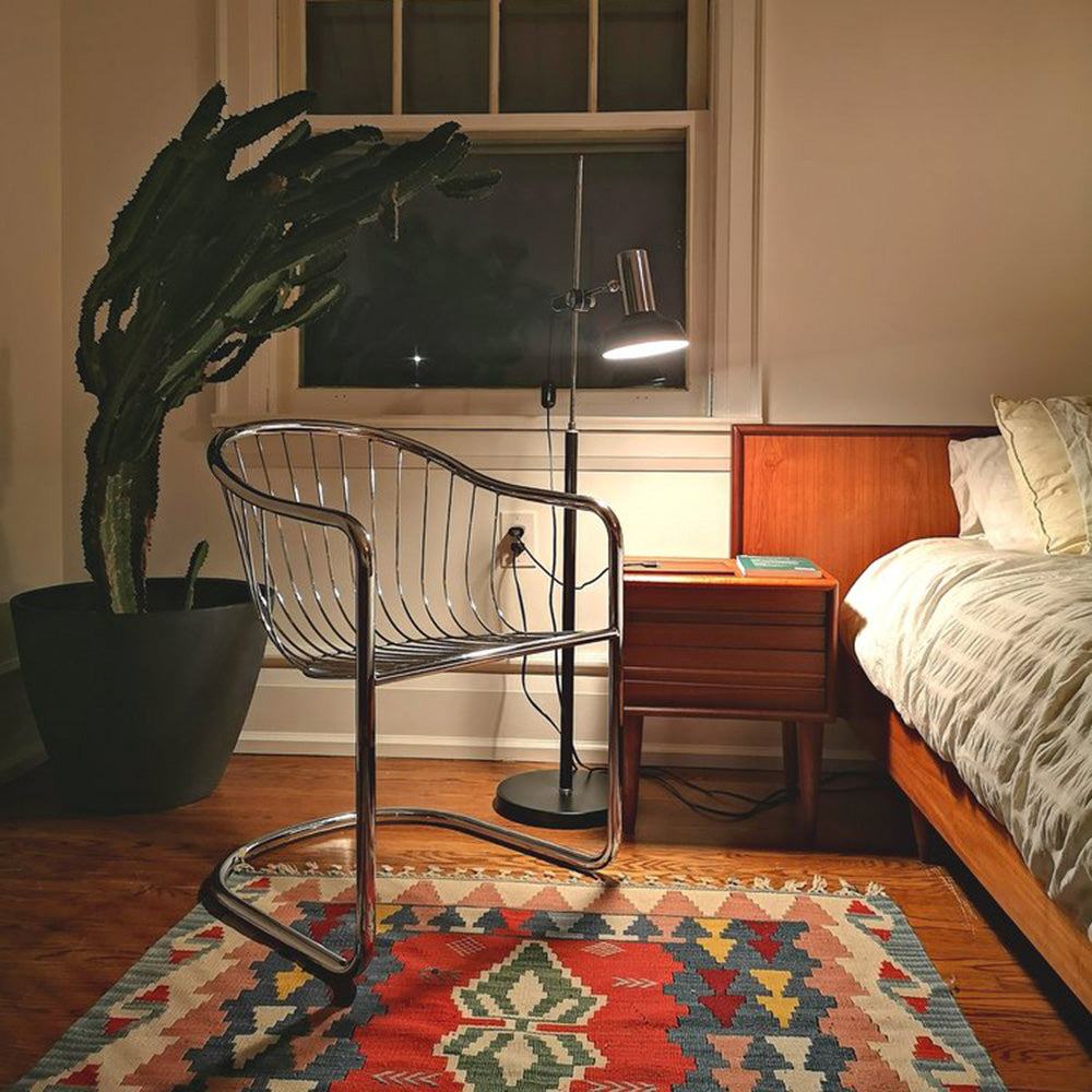 Pair of Chrome Cantilever Chairs in the style of Milo Baughman
