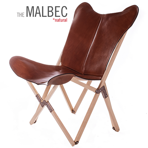 Tripolina Polo Malbec Leather Chair