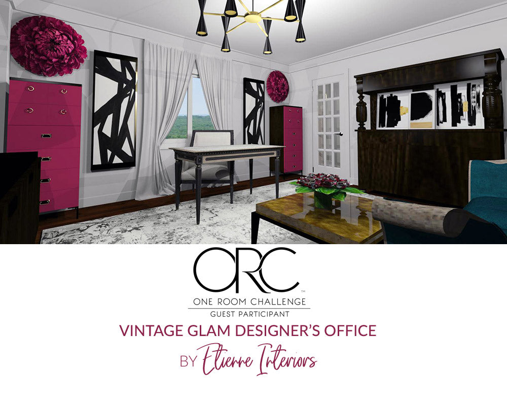 Spring 2018 One Room Challenge / Wk 1 / Vintage Glam Designer's Office