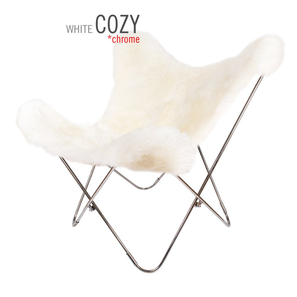 Sheepskin Off-White Cozy Butterfly Leather Chair