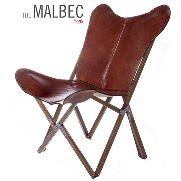 Tripolina Polo Malbec Leather Chair