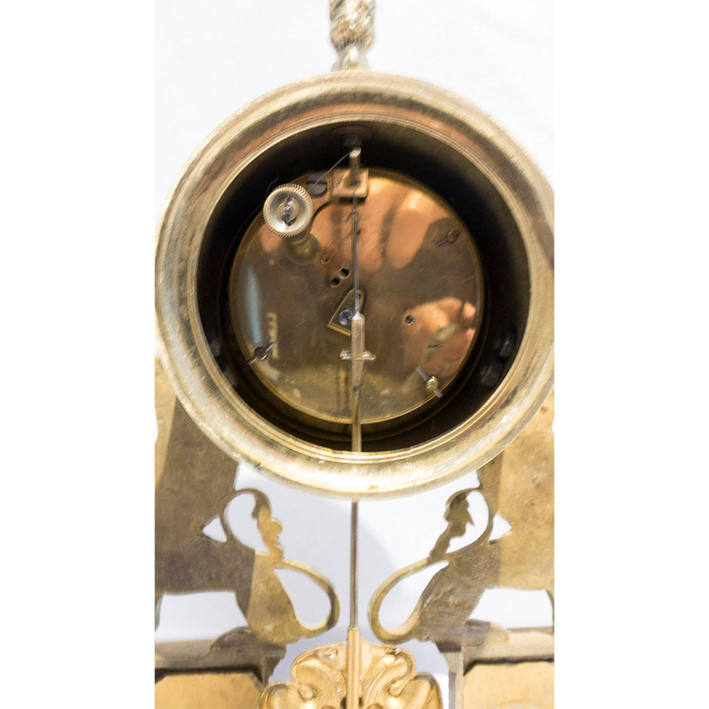 19th Century Gilt Bronze 'Egyptian Revival' Empire Clock